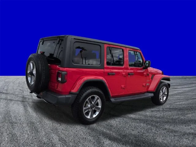 Certified Used 2020 Firecracker Red Clearcoat Jeep Unlimited Sahara image 4