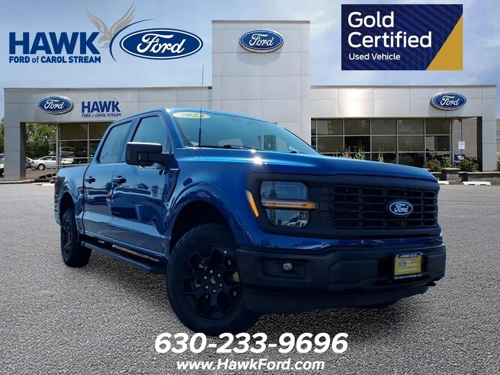 Certified Used 2024 Blue Metallic Ford STX image 1