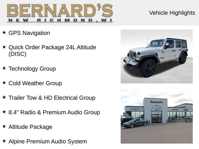 Used 2022 Silver Jeep Unlimited Sport Altitude image 2