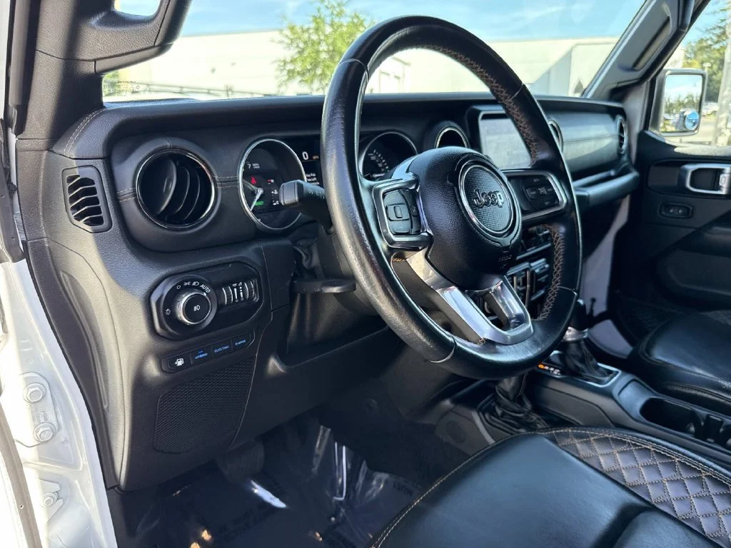 Used 2021 White Jeep Unlimited Sahara 4xe image 25