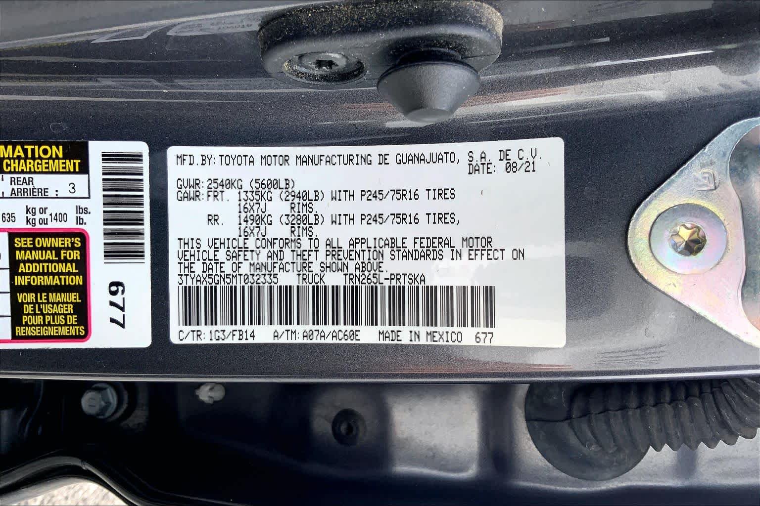 Used 2021 Magnetic Gray Metallic Toyota SR image 36