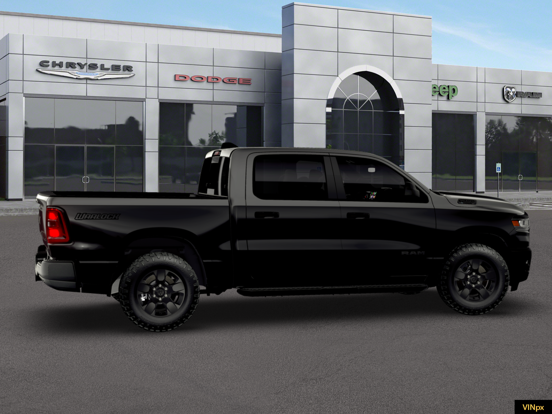 New 2026 Diamond Black Crystal Pearl-Coat Exterior Paint RAM Warlock image 15