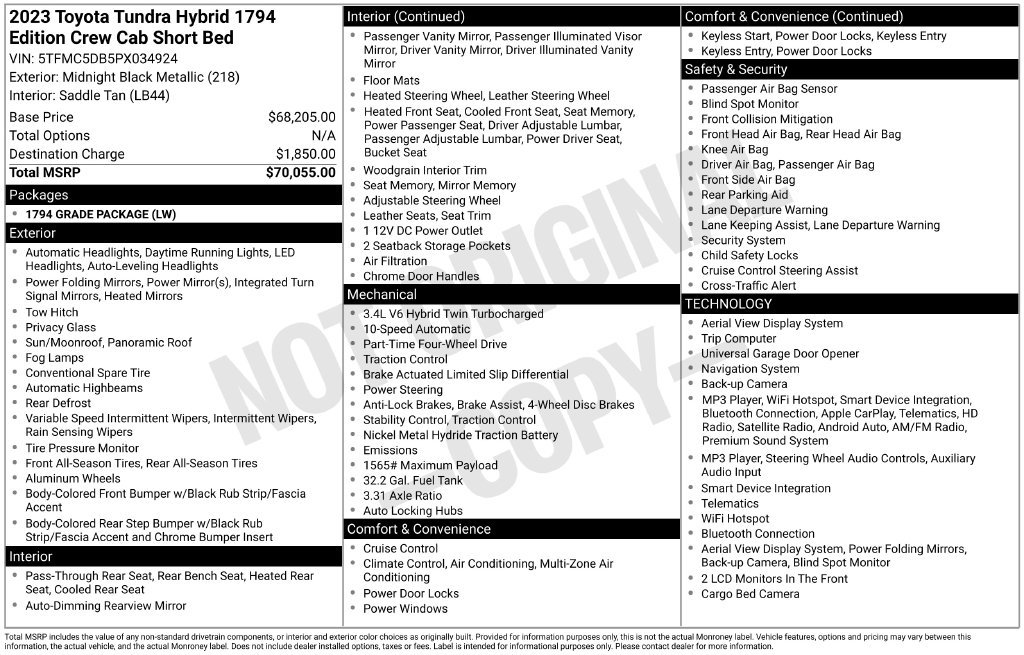 Used 2023 Black Toyota 1794 Edition image 37