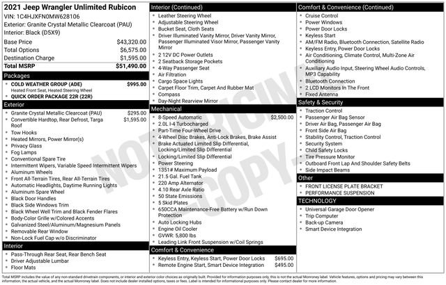 Used 2021 Gray Jeep Unlimited Rubicon image 6