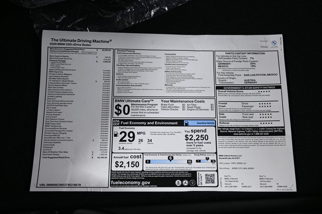 Used 2026 Black BMW 330i xDrive image 39