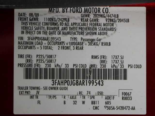 Used 2010 Sangria Red Metallic Ford SEL image 31