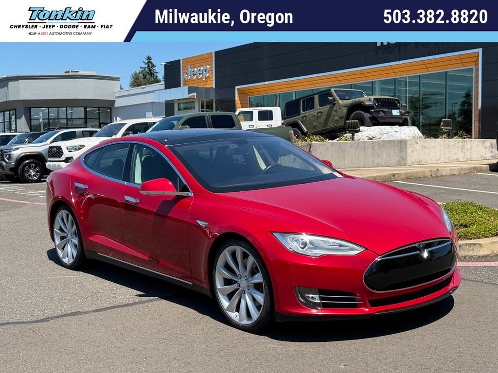 Used 2013 Red Tesla Performance image 1