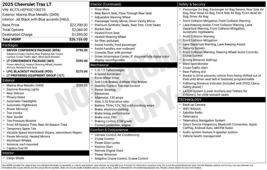 Used 2025 Blue Chevrolet LT image 7