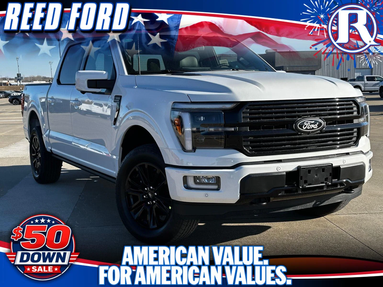 New 2025 Star White Metallic Tri-Coat Ford Platinum image 1