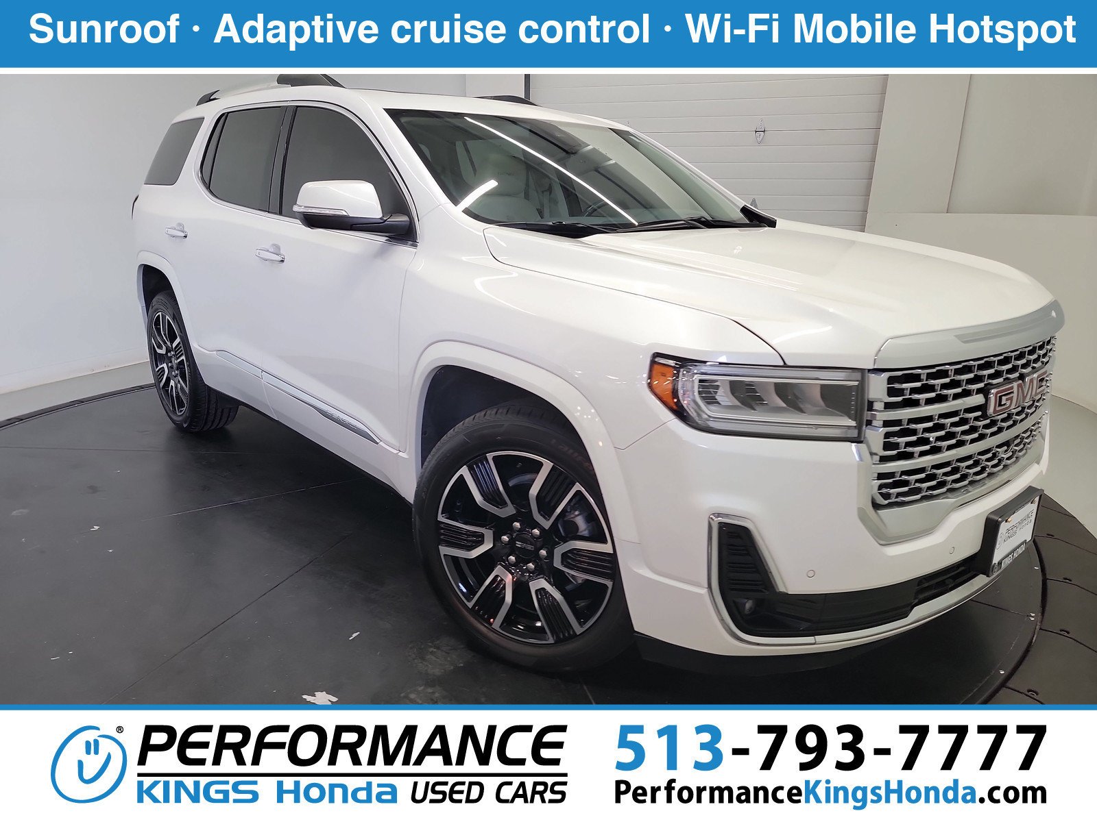 Used 2022 White Frost Tricoat GMC Denali image 1