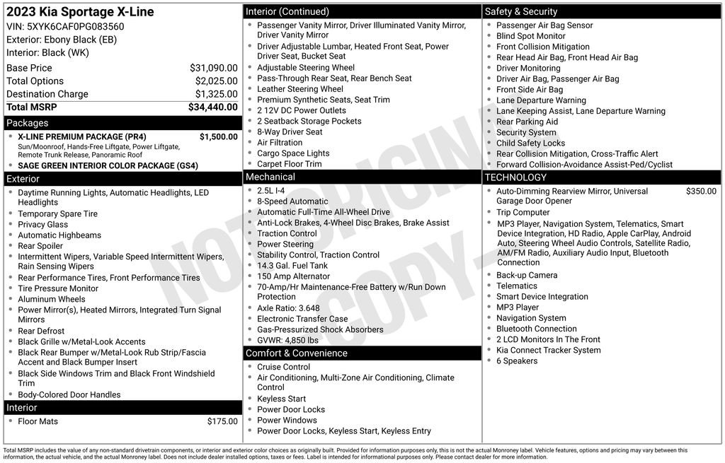 Used 2023 Black Kia X-Line image 23