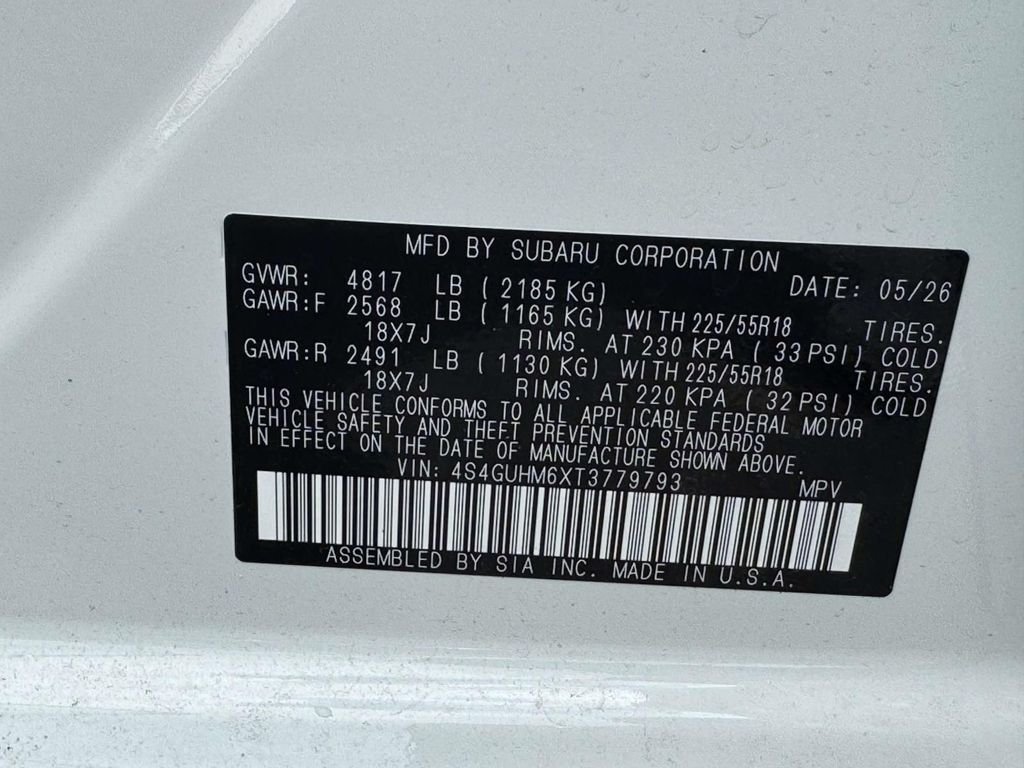 New 2026 CRYSTAL WHITE PEARL Subaru Limited image 25