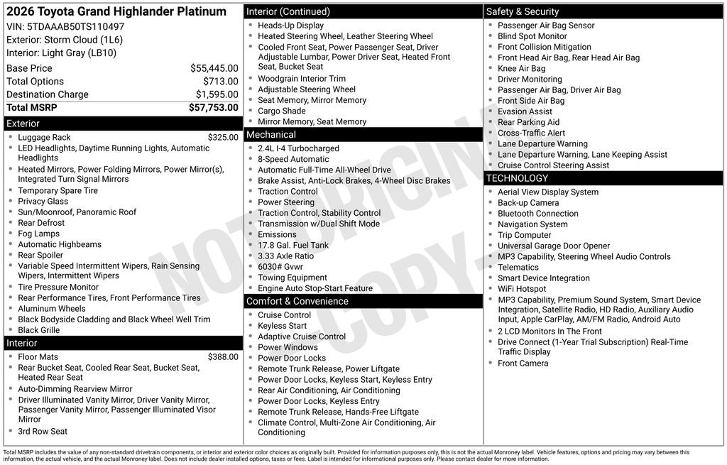 Used 2026 White Toyota Platinum image 7