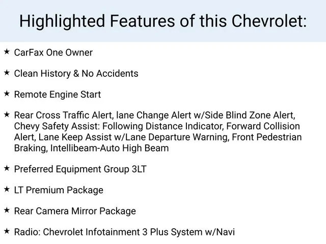 Used 2023 White Chevrolet LT Leather image 2