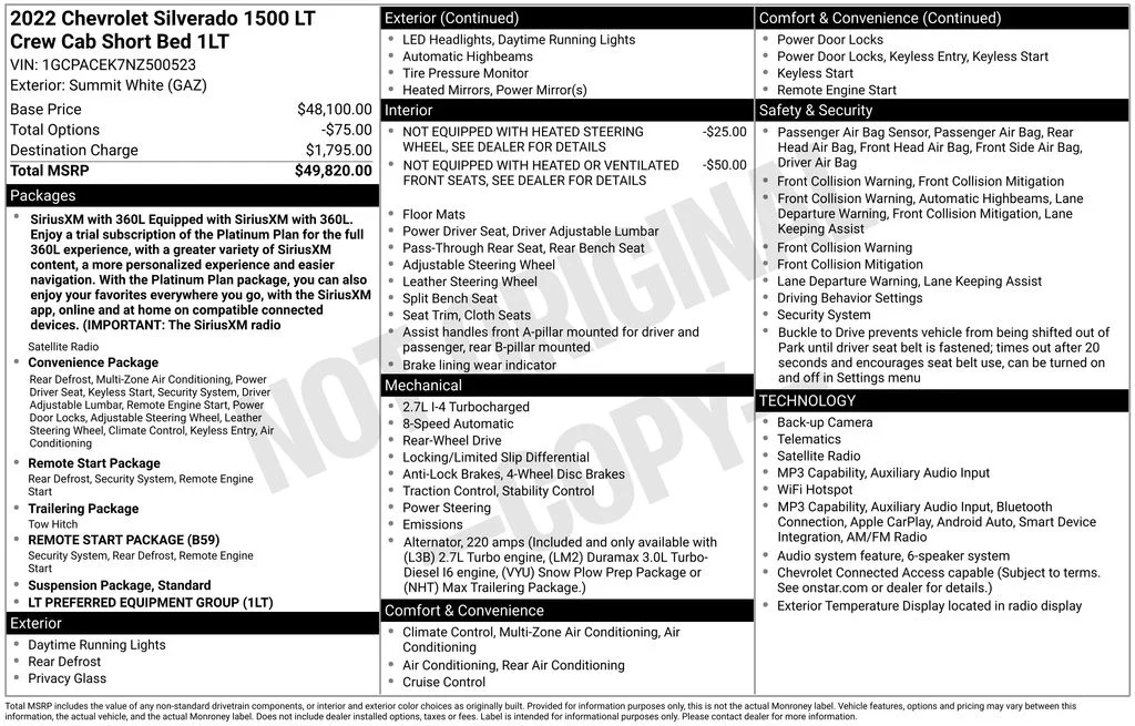Used 2022 White Chevrolet LT image 10