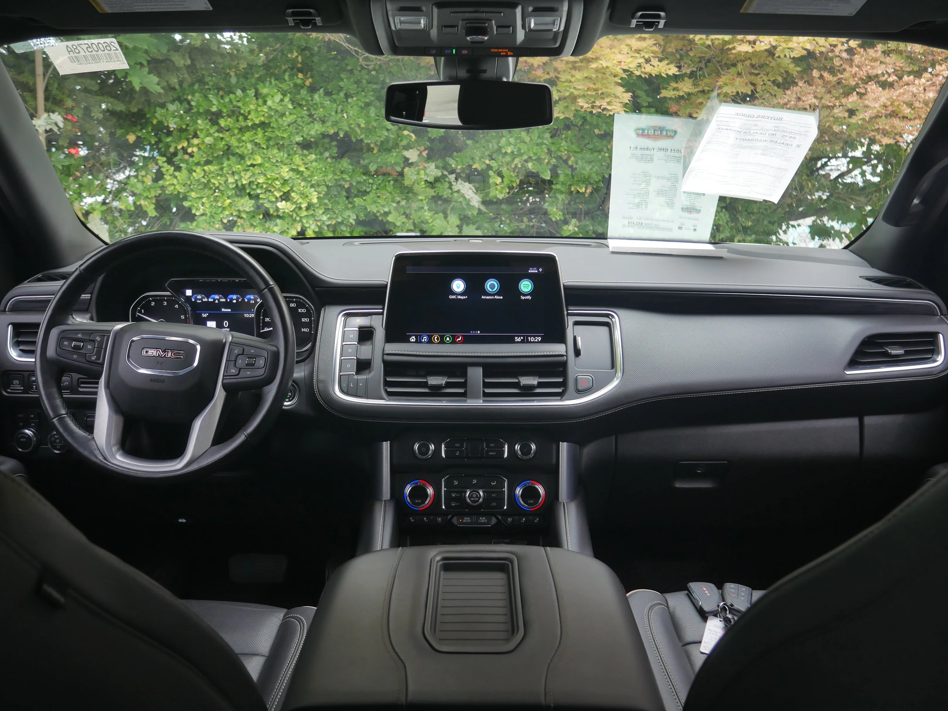 Used 2021 White Frost Tricoat GMC SLT image 9