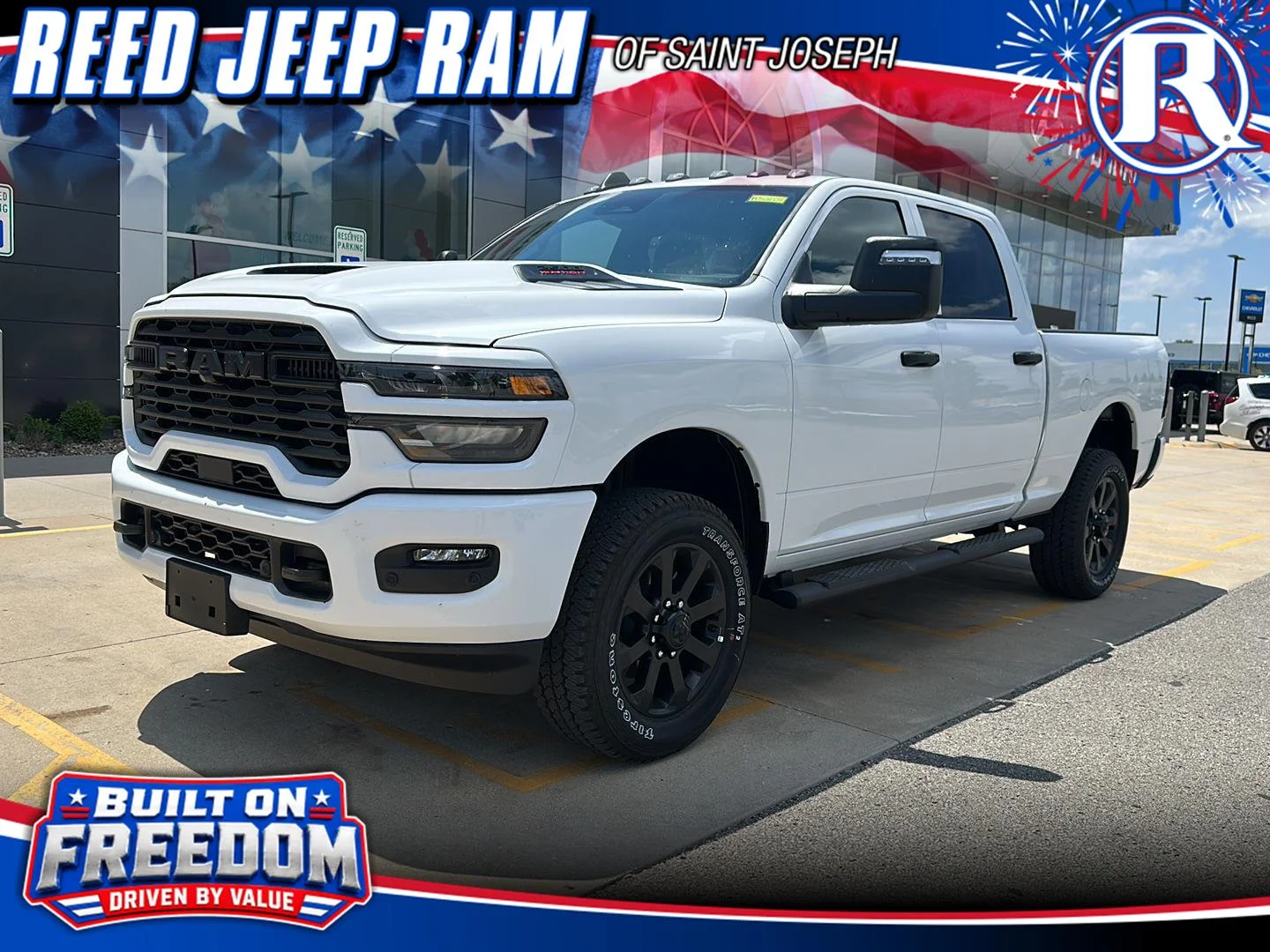 New 2026 Bright White Clearcoat Ram Black Express image 1