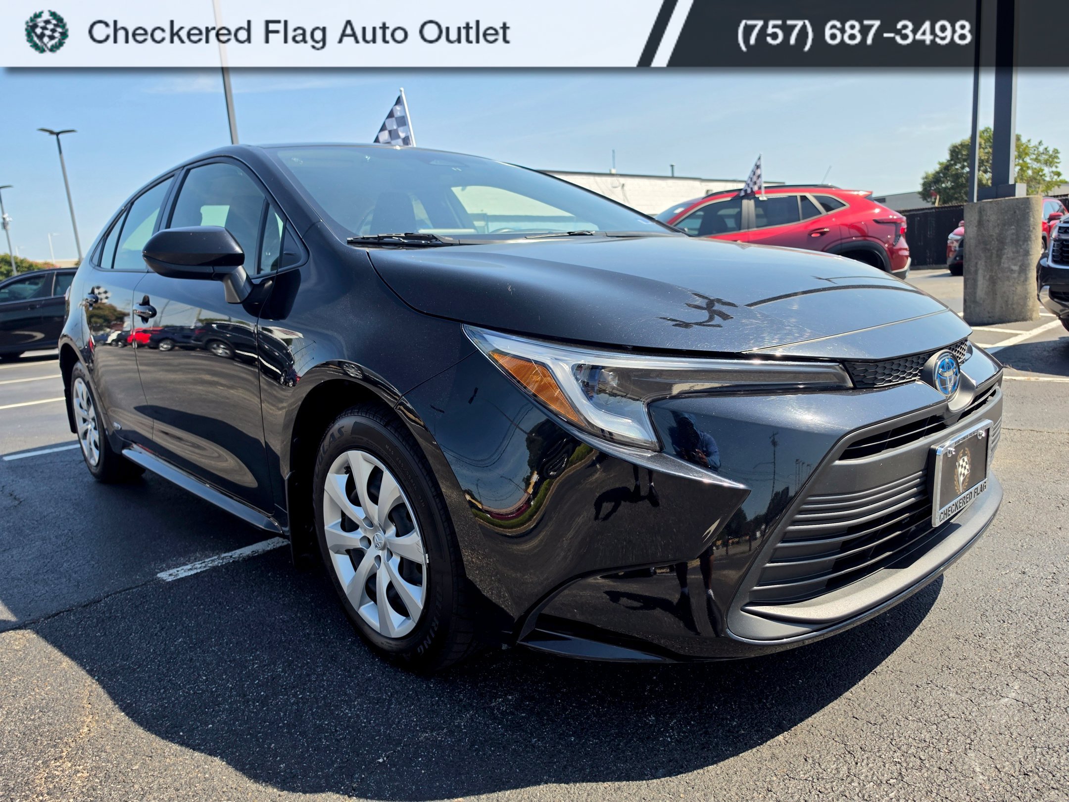 Used 2023 Midnight Black Metallic Toyota LE image 7
