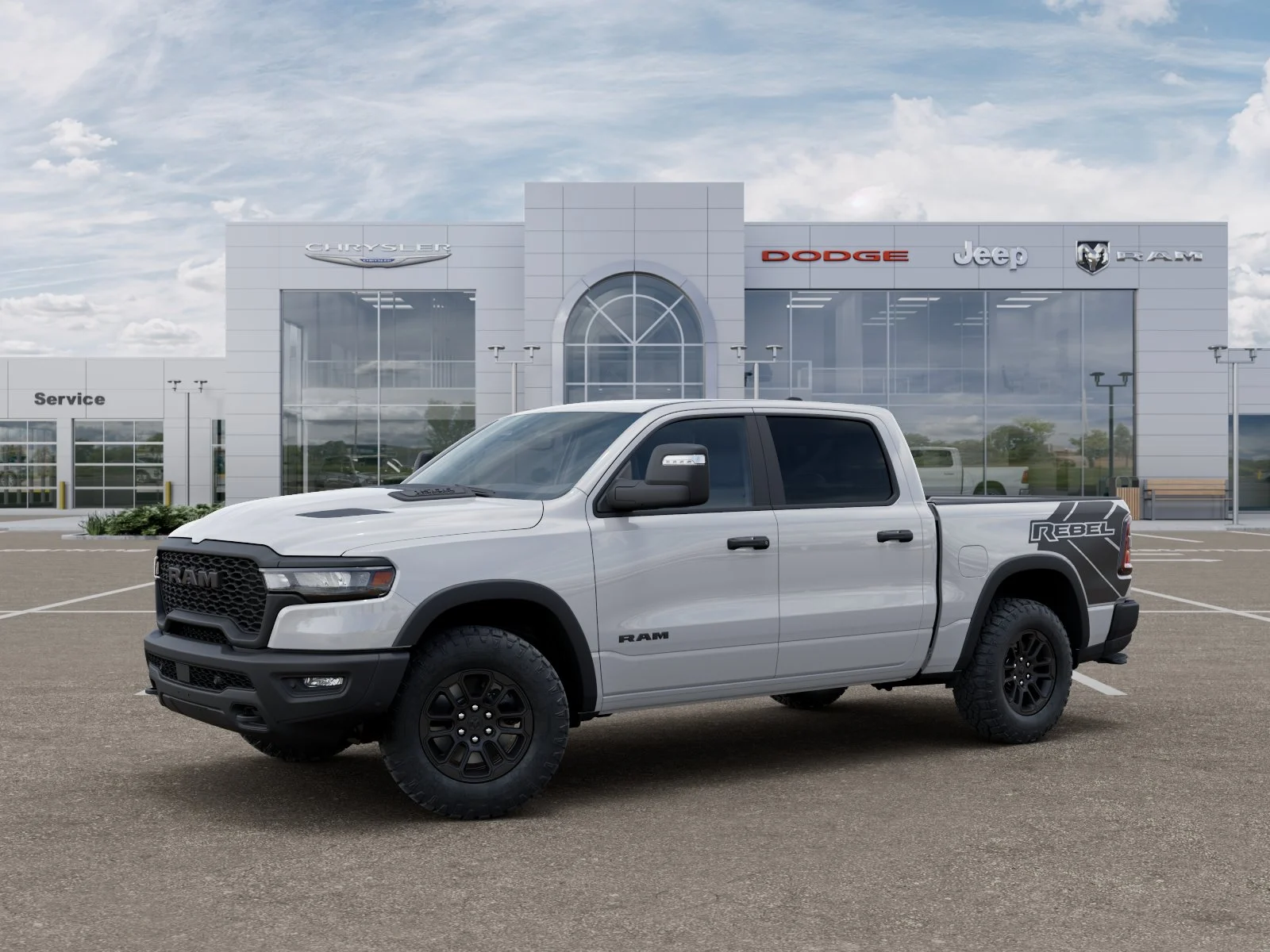 New 2026 Bright White Clear-Coat Exterior Paint RAM Rebel image 29