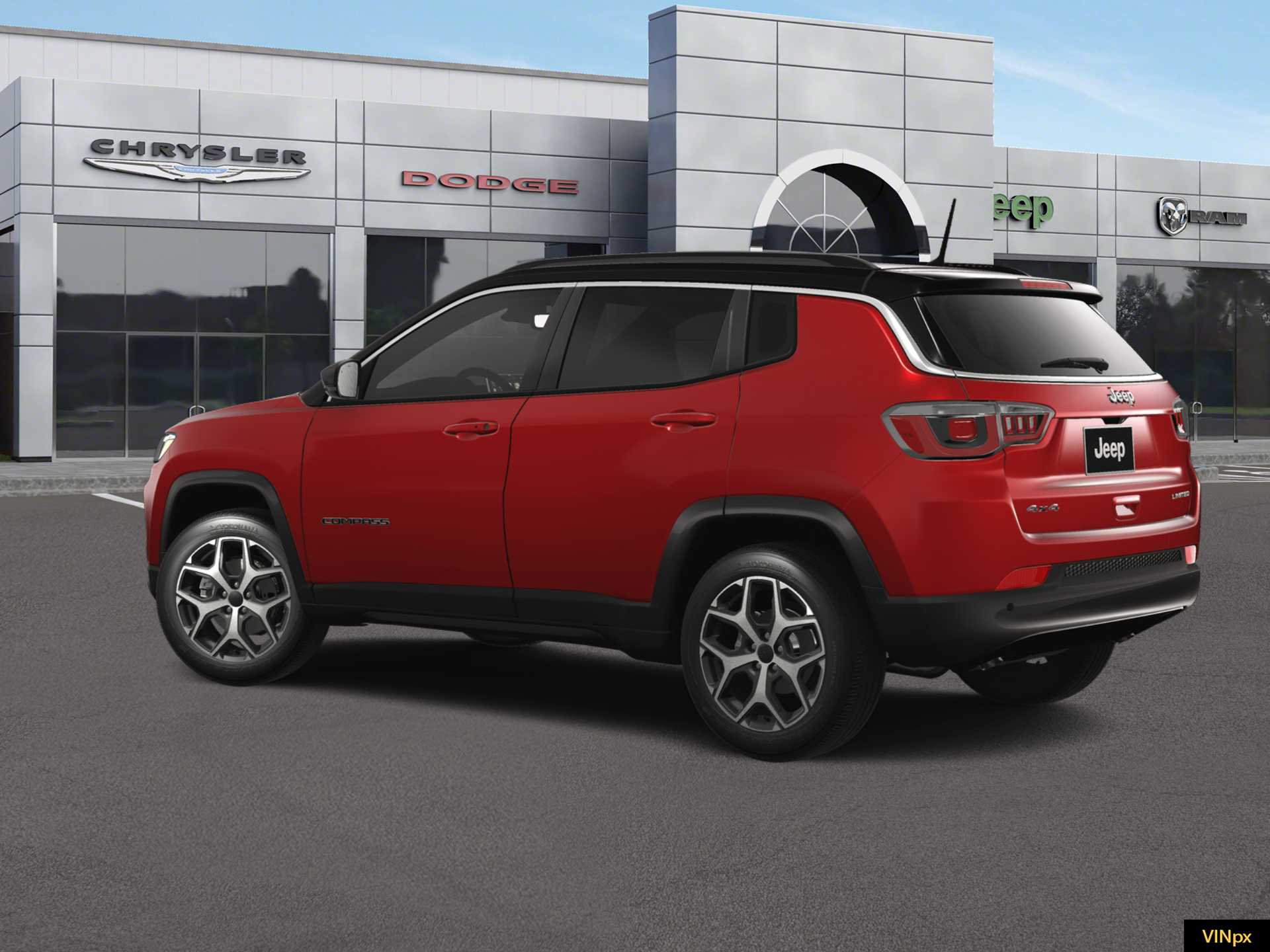 New 2026 Red Hot Pearl-Coat Exterior Paint Jeep Limited image 4
