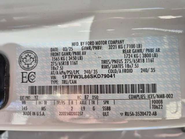 Certified Used 2025 White Ford XLT image 25