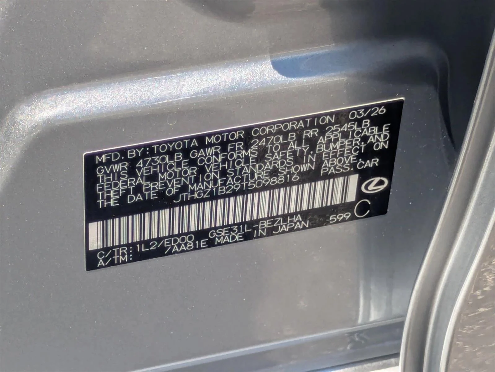 New 2026 Iridium Lexus  350 F SPORT image 16