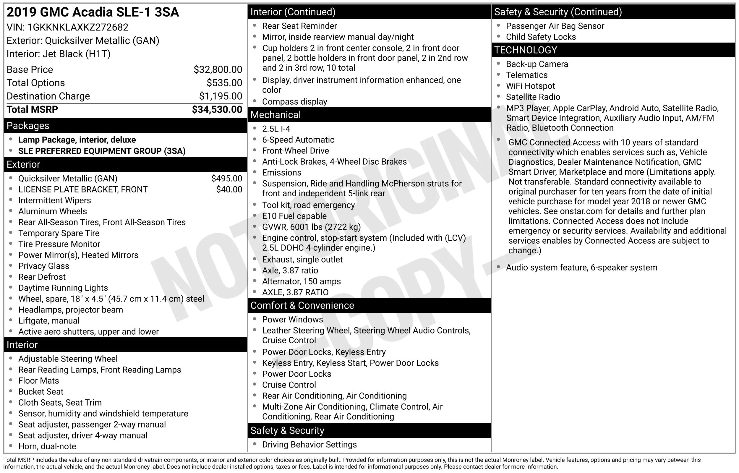 Used 2019 Quicksilver Metallic GMC SLE-1 image 15