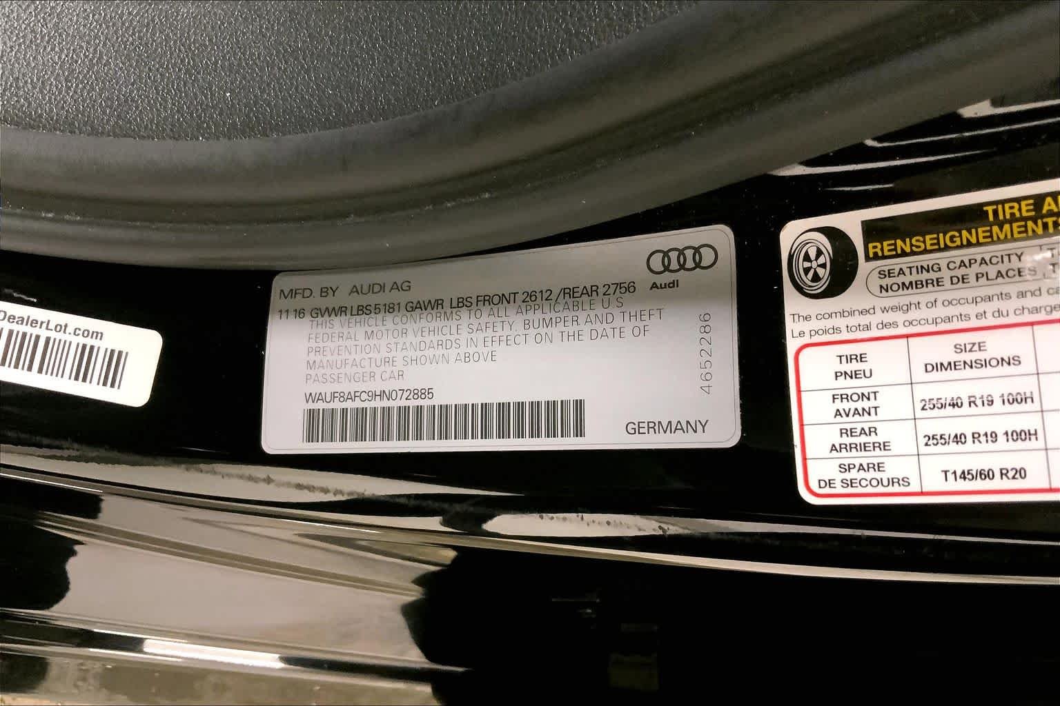 Used 2017 Mythos Black Metallic Audi Premium image 34