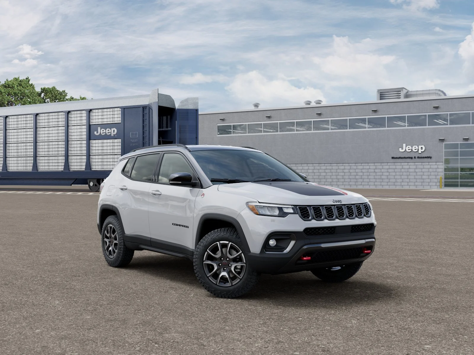 New 2026 Bright White Clear-Coat Exterior Paint Jeep Trailhawk image 3