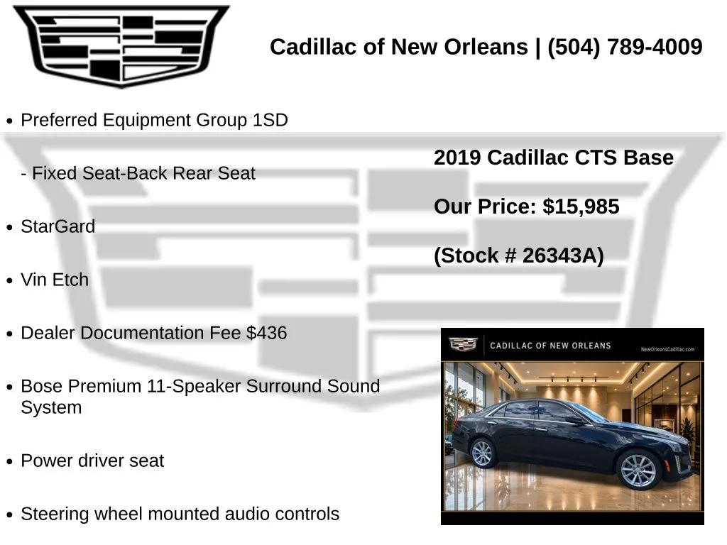 Used 2019 Black Cadillac 2.0L Turbo image 7