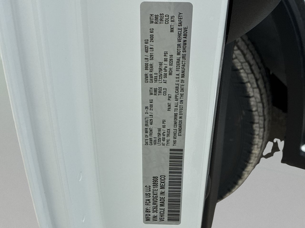 New 2026 Bright White Clear-Coat Exterior Paint RAM High Roof image 41