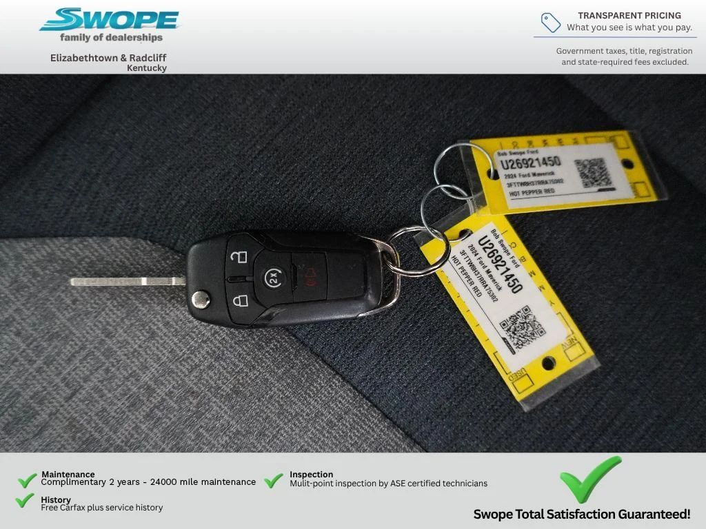 Used 2024 Hot Pepper Red Metallic Tinted Clearcoat Ford XLT image 34