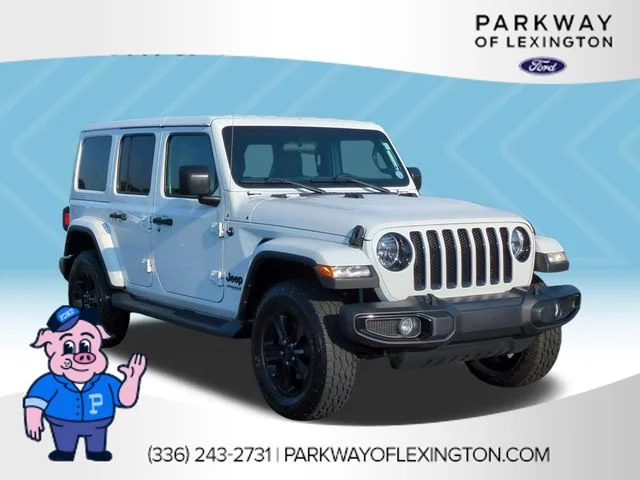 Used 2021 White Jeep Unlimited Sahara Altitude image 7