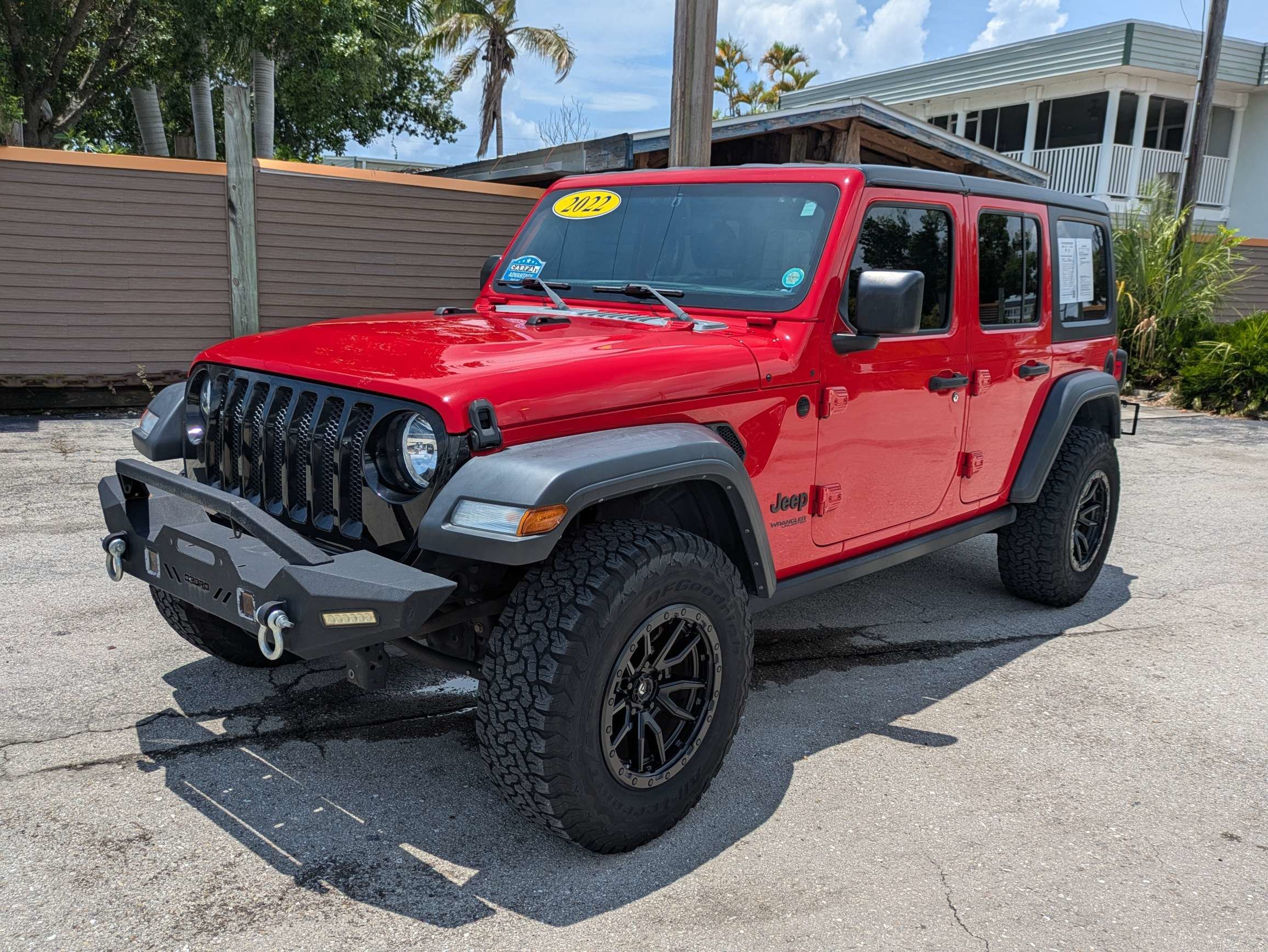 Used 2022 Firecracker Red Clearcoat Jeep Unlimited Willys Sport image 9