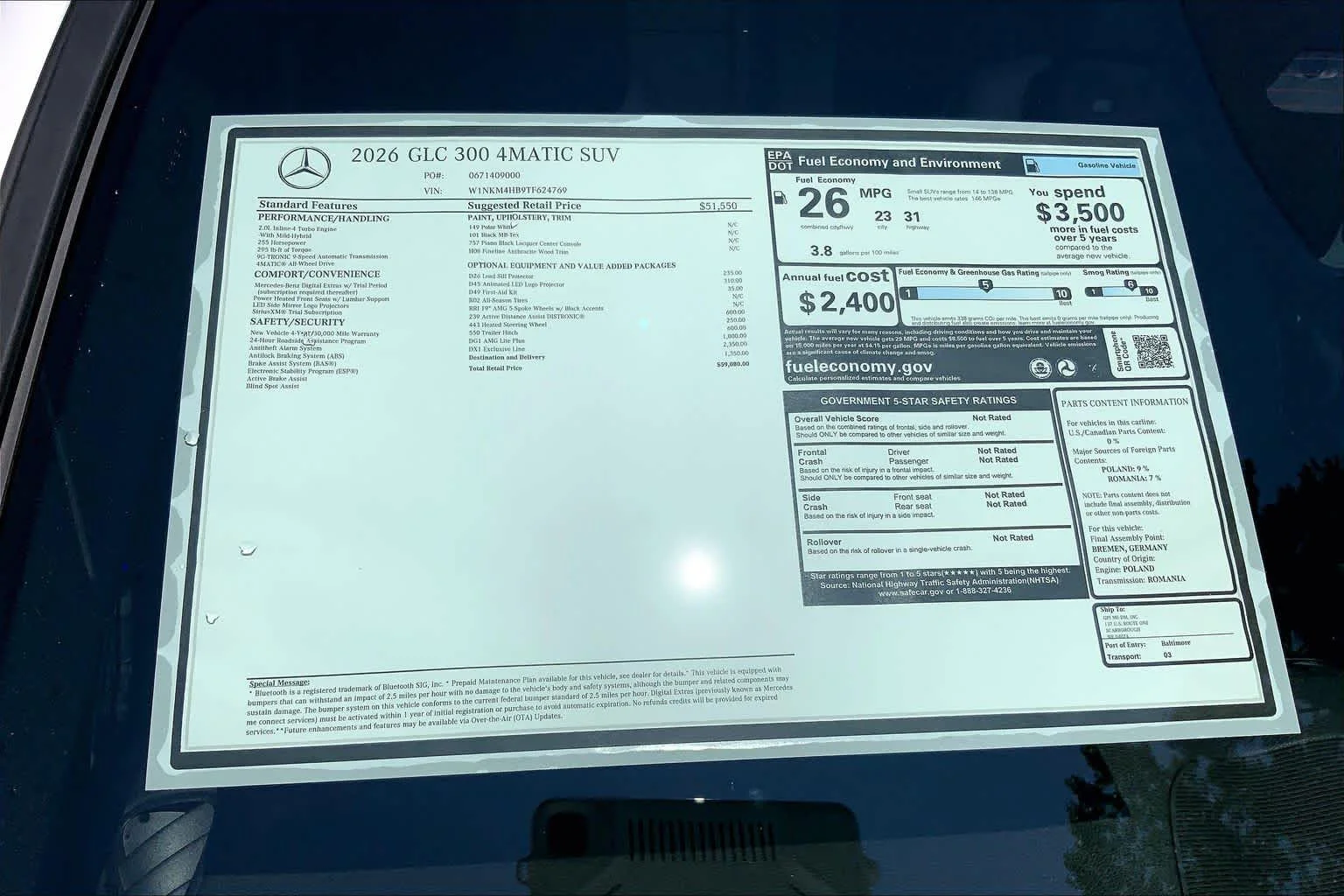 New 2026 Polar White Mercedes-Benz GLC 300 image 26