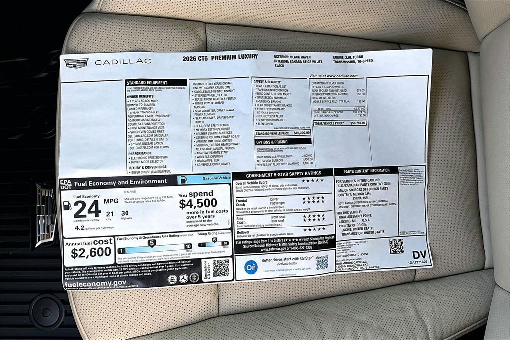 2026 Cadillac CT5 Premium Luxury - Photo 14