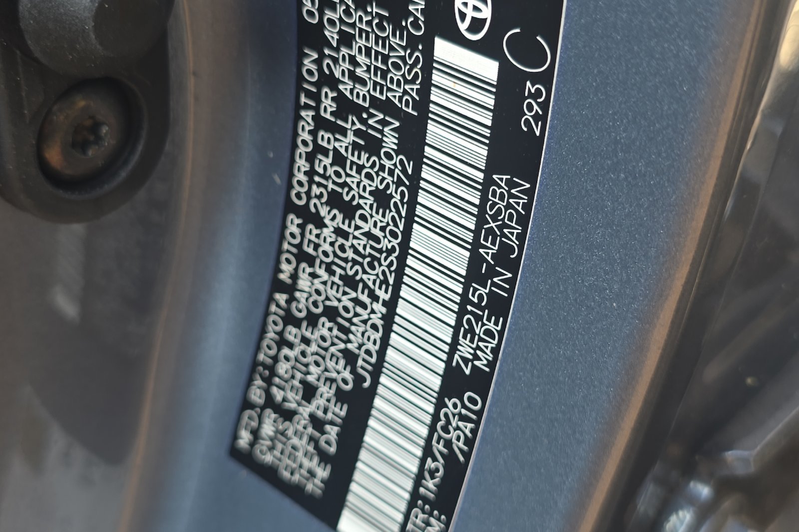 Used 2025 Blue Toyota Hybrid LE image 25