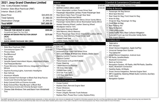 Used 2021 Blue Jeep Limited image 2