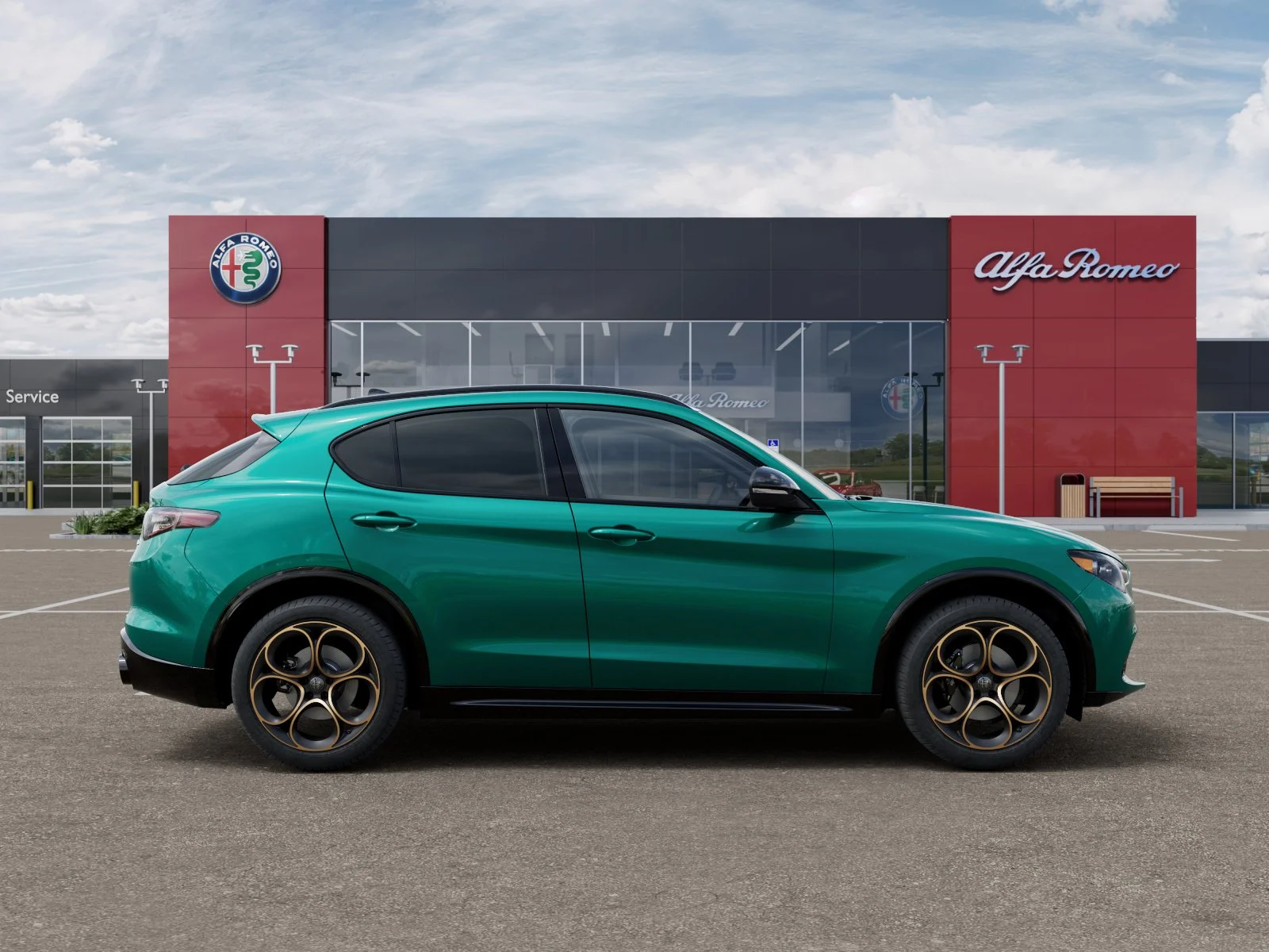 New 2025 Verde (Green) Fangio Metallic Exterior Paint Alfa Romeo Base image 30