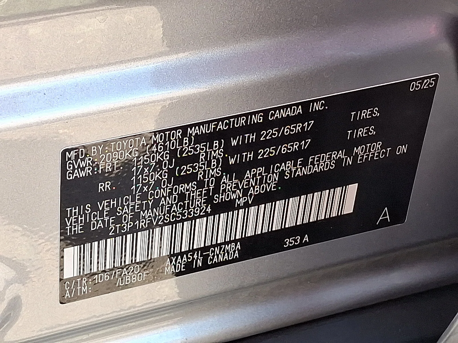 Used 2025 Silver Sky Metallic - 1D6 Toyota XLE image 28