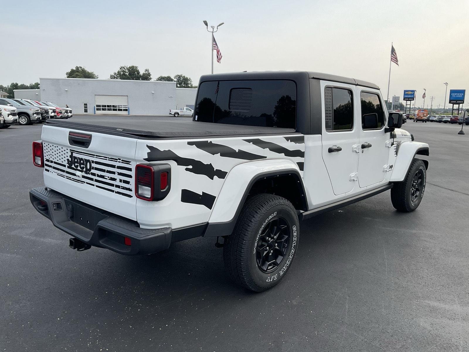 Used 2022 Bright White Clearcoat Jeep Willys image 6