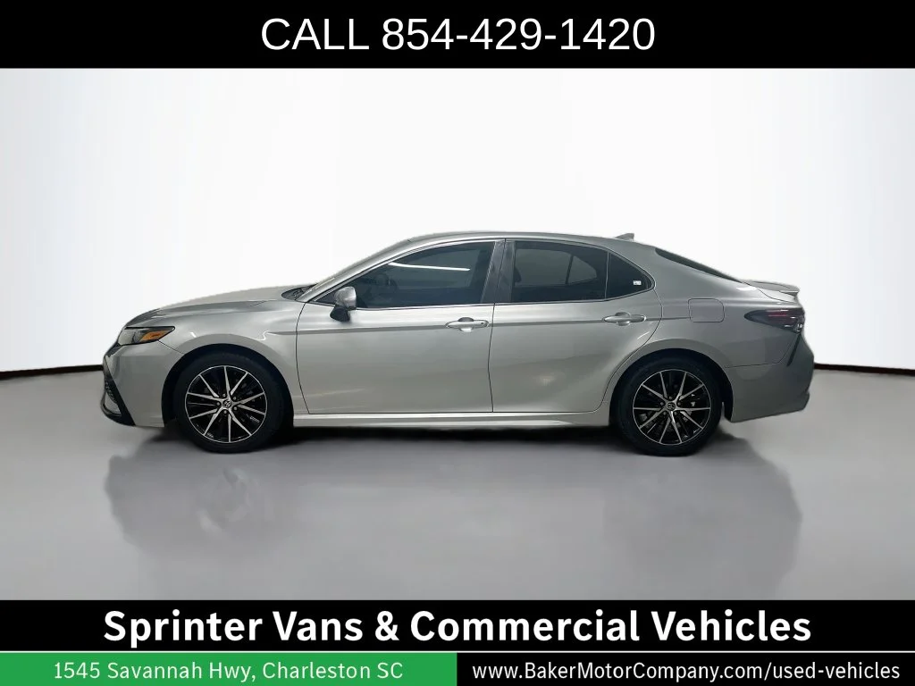 Used 2021 Silver Toyota SE image 2