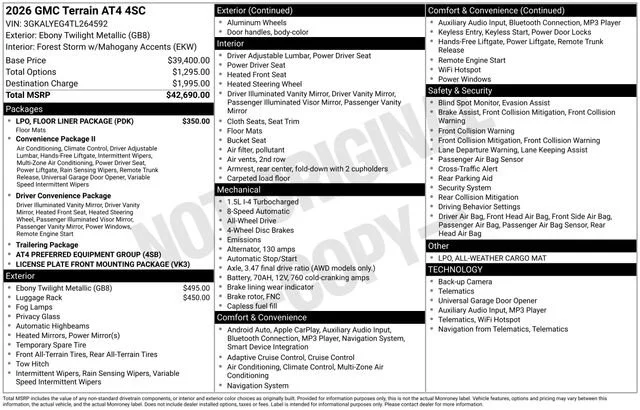 New 2026 Ebony Twilight Metallic GMC AT4 image 27