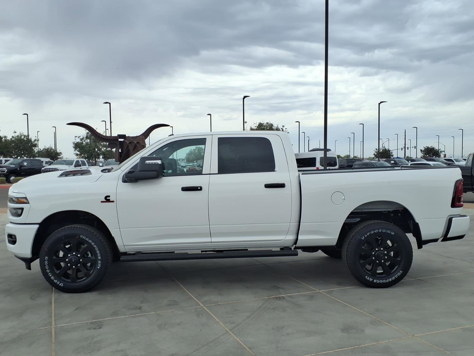 New 2026 Bright White Clear-Coat Exterior Paint RAM Black Express image 3