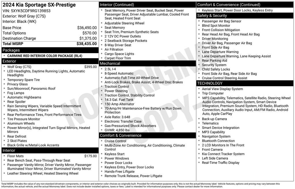 Used 2024 Gray Kia SX-Prestige image 22