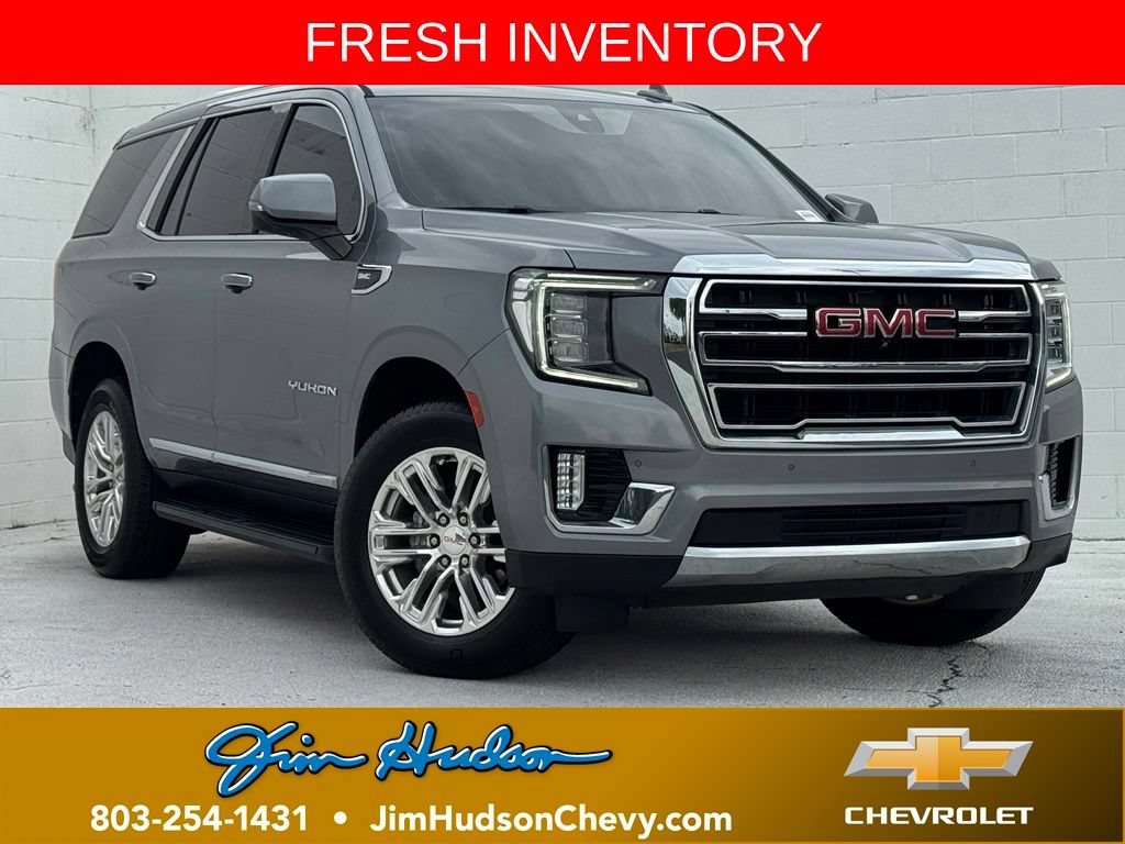 Used 2022 Satin Steel Metallic GMC SLT image 1