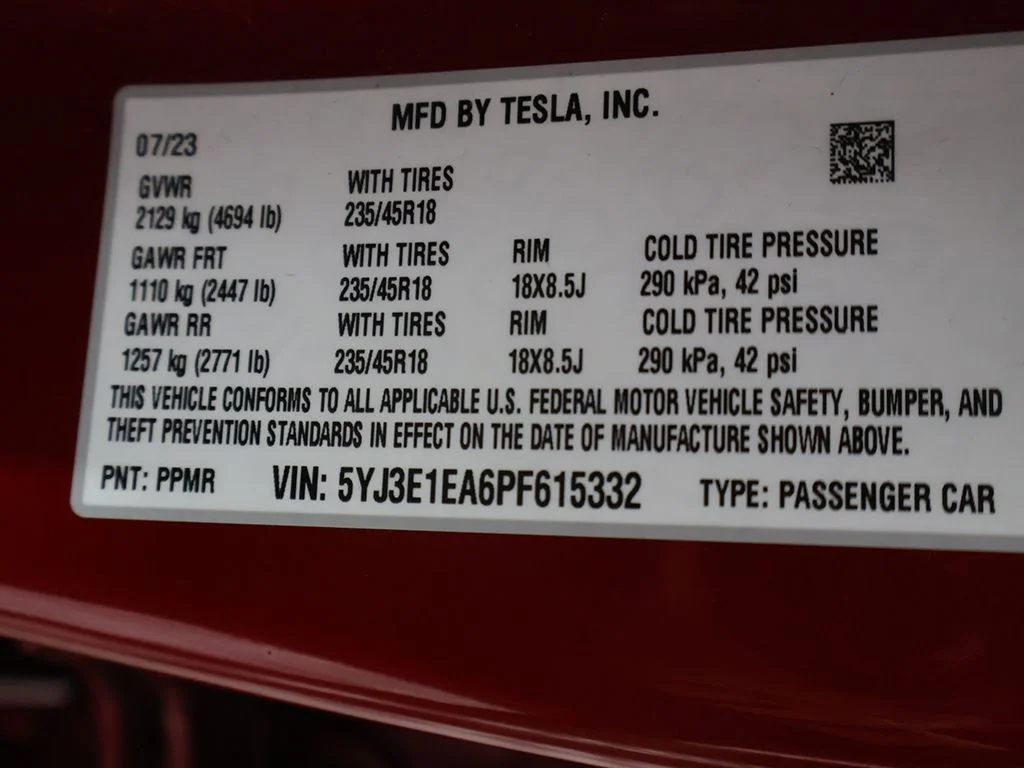 Used 2023 Red Tesla Base image 74