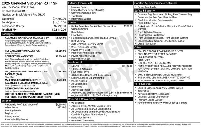 2026 Chevrolet Suburban RST - Photo 34