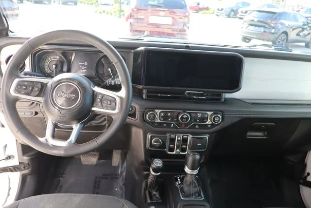 Used 2024 Bright White Clearcoat Jeep Sahara 4xe image 27