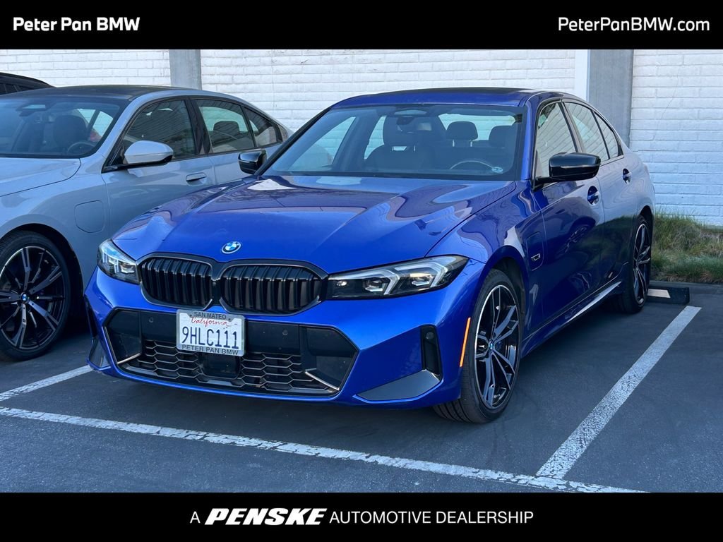 Certified Used 2023 Blue Metallic BMW 330e xDrive image 1